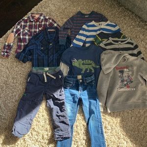 4T boy bundle - long sleeves and pants
